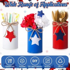 12 Pcs Memorial Day Table Centerpieces Patriotic Vases Red White and Blue Dec…