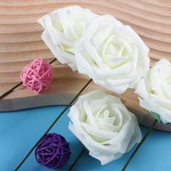 10-Pack Cream White Bridal Bouquet Flowers