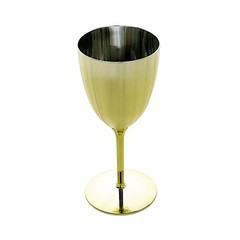 8 oz Metallic Gold Premium Wine Glasses Disposable Flutes Wedding Decorations