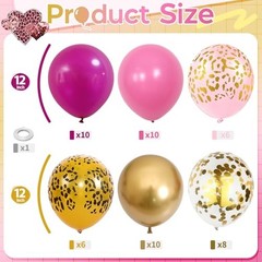 Hot Pink Cheetah Balloons, Pastel Pink Metallic Gold Leopard Hot Pink Gold
