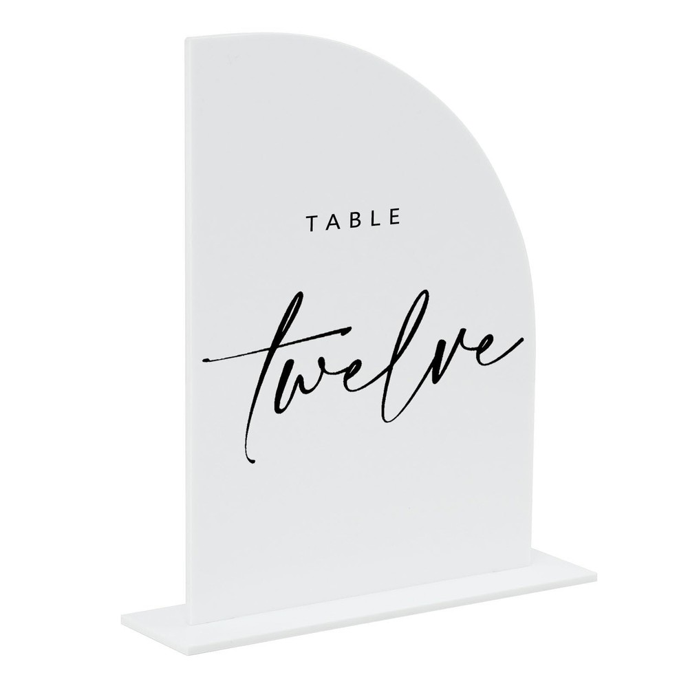 10 Pack White Acrylic Half Arch Sign with Stand | 5×7 Inch Half Arch Acrylic …
