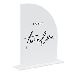 10 Pack White Acrylic Half Arch Sign with Stand | 5×7 Inch Half Arch Acrylic …
