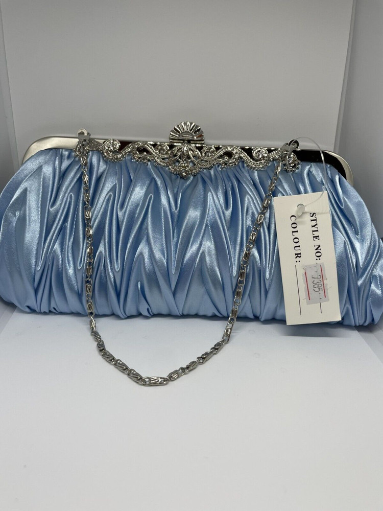 Classic Clutch Purse Chain Wedding in Rare Something Blue Color- * Custom Color