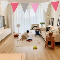 Fabric Bunting Banner Wedding For Birthday Baby Shower Party Home Decoration