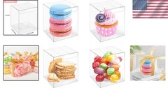 Durable Transparent Favor Boxes for Macarons – 25 pcs, Perfect for Events