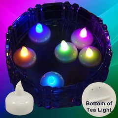 18 Multicolor Led Floating Floral Tea Light Candle for Wedding Centerpiece Decor