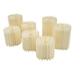 7Pcs Foldable Paper Column Display Stands Milky White Cylinder Flower Stands