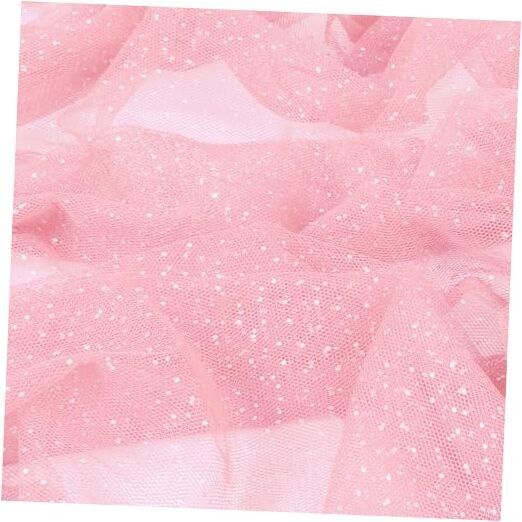 Glitter Tulle Fabric x 60 Inch Wide Tulle Bolt Tulle Netting with 1 Yard Pink