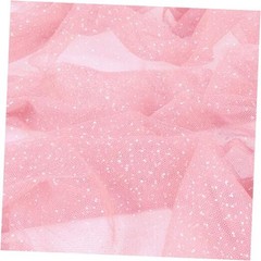 Glitter Tulle Fabric x 60 Inch Wide Tulle Bolt Tulle Netting with 1 Yard Pink