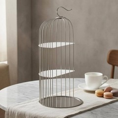 Avian Enclosure Pastry Stand Elegant Design Three-Tier Pastry Stand Sturdy