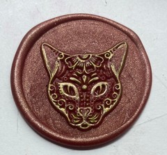 Cat Sugar Skull 1.2″ Wax Seal Stamp Head – unique design, perfect for Cat Lovers