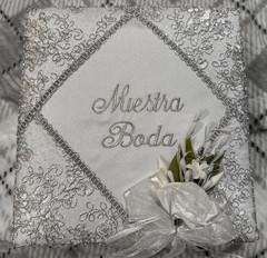 Elegant White Nuestra Boda Wedding Photo Album 11″x12″ 3 Ring Binder