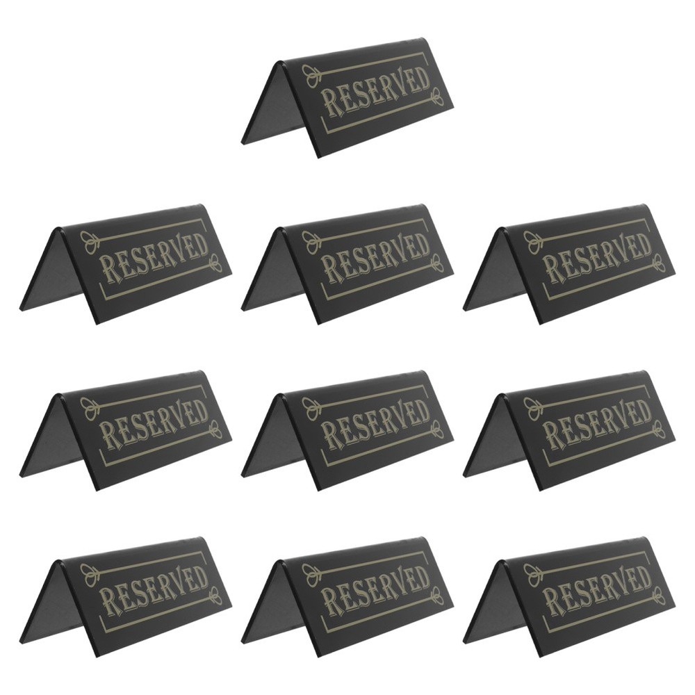 10 Pcs Acrylic Reserved Table Cards Valentine’s Day Family Gathering Organizers