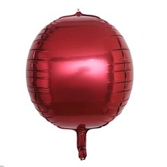 2 BURGUNDY 14″ wide 4D Orbz Round Mylar Foil Balloons Wedding Party Supplies