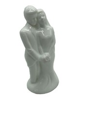 Vtg House Of Lloyd White Porcelain Ceramic Bride & Groom Figurine Cake Topper 8”