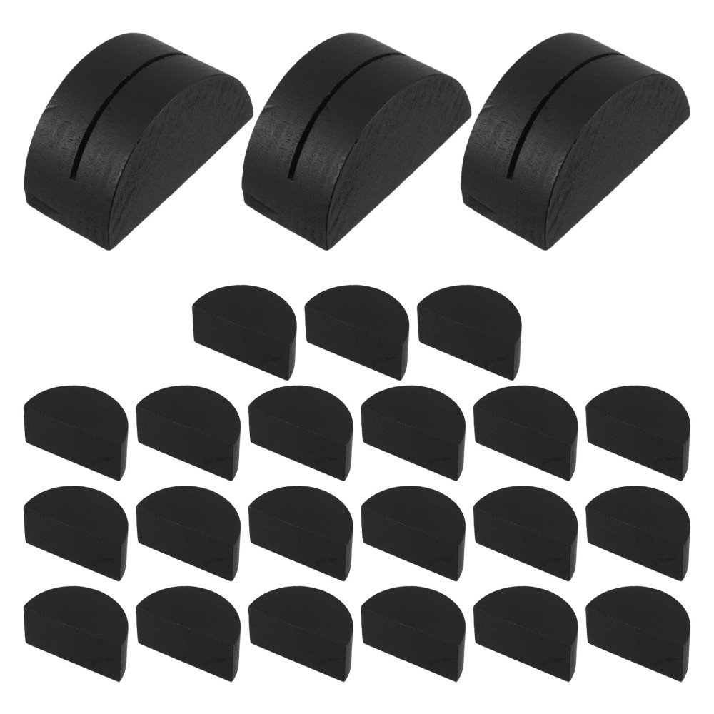 24Pcs Wooden Semi Circle Table Card Holders for Wedding Display Stands