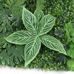 12 Pcs Artificial Plant Wall Mat Greenery Wall Hedge Grass Fence Foliage PanelUS