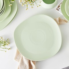 Stone Lain Delilah Dinner Plate 6-Piece Dish Set Porcelain Lime Green