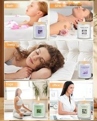 4 Pack Candle Set, 30 oz 200 Hour Home Aromatherapy Jar Candles, Long Lavender