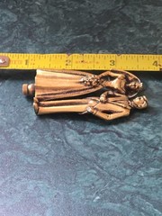 Vintage Bride And Groom Brass Topper