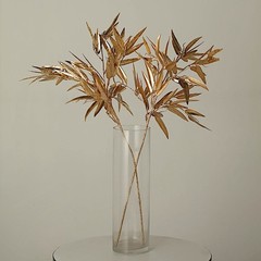Gold 2 Metallic 33″ Artificial Bamboo Leaves Branches Faux Foliage Stems Events