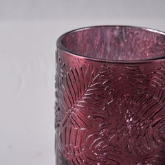 6 pcs 3″ Mercury Glass Votive Candle Holders with Leaves Design Wedding Party