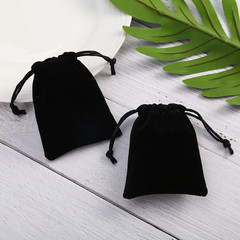 10Pcs/Lot Small Black Velvet Bags 7X9 9X12Cm Charms Earrings Jewelry Packaging B