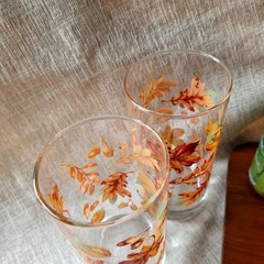Royal Norfolk Libbey Fall Autumn Leaves 16oz Glasses – Set of 4