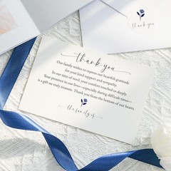 Thank You cards for Funeral with Envelopes Message Inside, 25 Pack 4×6 Inch