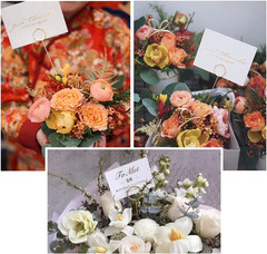 20 Pcs Metal Wire Floral Place Card Holder Pick 13 Inch Gold Photo Clip Memo for