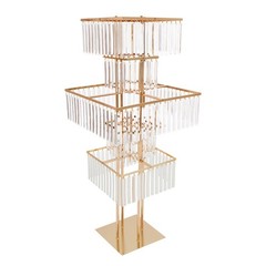 5-Tier Flower Stand Square Flower Vase Stand for Wedding Birthday Party Events