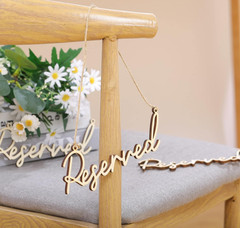 Yalikop 12 Pcs Wedding Reserved Seating Signs Row Reserved Signs for Chairs Rust