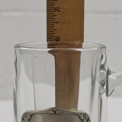 6″ Glass Beer Mug w/ Engraved «Happy 21st» Pewter