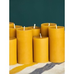 Candwax Pure Pillar 1.8X4 Inch Set Of 3-34.5 Hours Burning Handmade –