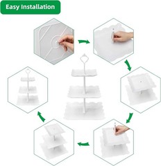 Charming White Tiered Cupcake Stand – Holds 18 Cupcakes for All Celebrations