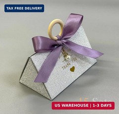 ZJSXINDI 15 Pcs Favor Boxes Gift Wrap Boxes Silver Flash Gift Box 5″x 3″ For Par