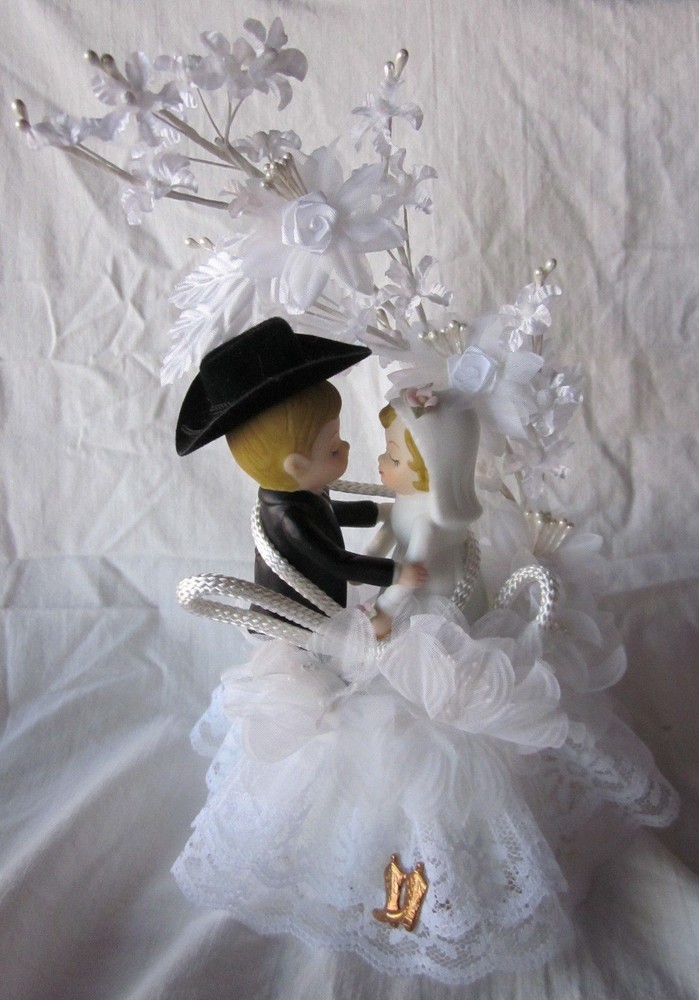 new Hortense B. Hewitt Western Bride Groom Cake Topper Country Flair Collection