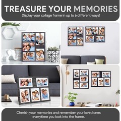 GLM 4×6 or 5×7 Collage Picture Frames for Wall, Holds 5 Photos with Glass & M…