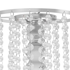Set Of 10 Silver Tabletop Flower Stands 13.8 in Acrylic Crystal
