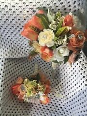 Sunflower wedding flowers package bridal bouquet decorations bouquets CORAL