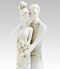 Love Count the Ways Dancing Couple 3 X 6.5 Resin Stone Decorative Cake Topper