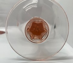 (5) Cristal D’Arques “Durand» Blush Pink Stemware 8oz Wine Glasses