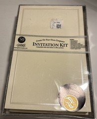 Gartner studios 50 Count Platinum Hearts Wedding Invitation Kit~ Sealed Package