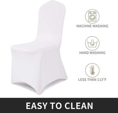 12pcs Stretch Spandex Chair Cover for Wedding Party Dining