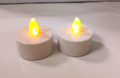 LED Tealight Candles 24 Flickering Amber lights, flameless battery included. NEW