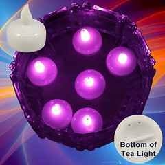NEW 24 Pink Led Floating Floral Tea Light Candle for Wedding Centerpiece Decor