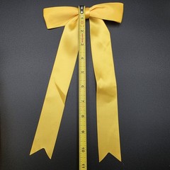 30 WHOLESALE Lot Satin TIED BOWS Wedding Party Decorations – Golden Yellow 6″