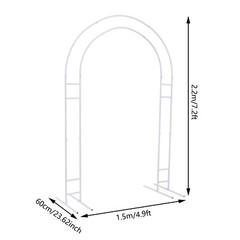 Metal Stand Arch 7.2ft Wedding Balloon Backdrop Party Stand For Garden Outdoor