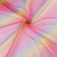 Rainbow Glitter Tulle Rolls Gradient Color for Table Runner Chair Tutu Skirt Sew