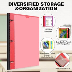 WOT I Telescoping Project Organizer 2-Pack, Refillable Binder with Dividers a…